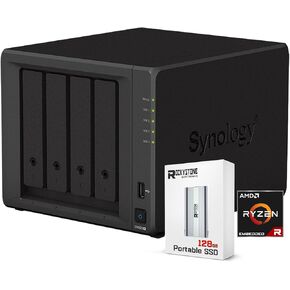 Synology DiskStation DS923+ 4-Bay NAS Enclosure Server, Network Attached Storage, Data Management Solution, AMD Ryzen R1600 Dual-Core up to 3.1 GHz(32GB DDR4 RAM | 1TB M.2 NVMe SSD | No HDD)