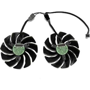 مروحة تبريد NNL 88 مم T129215SU PLD09210S12HH 4Pin لجيجابايت GTX 1050 1060 1070 960 RX 470 480 570 580 مروحة تبريد بطاقة الرسومات (2 قطعة)