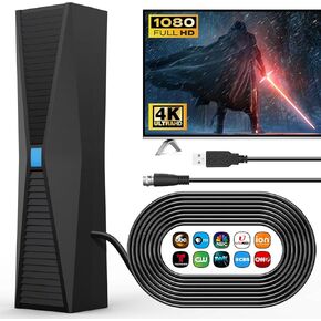 Tv Antenna for Smart TV Indoor, HD TV Antenna Indoor for Local Channels, TV Indoor/Outdoor with Amplifier and Signal Booster, Television Antenna Perfect 1k Miles Long Range Reception for 4k 1080p.…