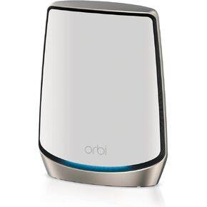 NETGEAR Orbi Tri-Band WiFi 6 Mesh System (RBK863SB) – Router + 2 Satellite Extenders - Coverage up to 8,000 sq. ft., 100 Devices - 10 Gig Internet Port - 1-Year Armor - AX6000 (up to 6Gbps) - Black