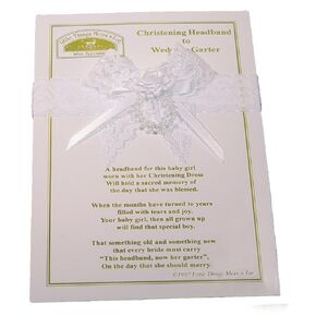 Christening Headband to Wedding Garter, White/One Size AHEAD2