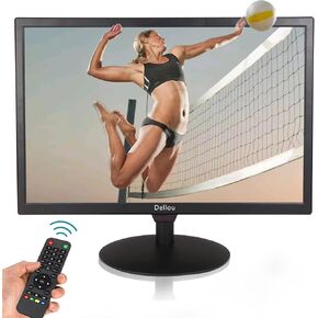 20 inch Monitoring LCD Display Security Camera Monitor Multifunction Interface HDMI, AV, BNC, VGA, USB, PC Input CCTV Computer Monitor Built-in Speaker 1600x900 Full HD, Black