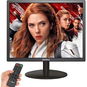20 inch Monitoring LCD Display Security Camera Monitor Multifunction Interface HDMI, AV, BNC, VGA, USB, PC Input CCTV Computer Monitor Built-in Speaker 1600x900 Full HD, Black
