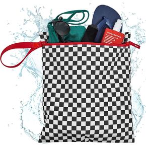 Waterproof Wet Bag for Baby, Toddlers, Parents - Large Wet Bag for Cloth Diapers, Swimsuit, Toiletry, Cosmetics, Gym Clothes, Pool Toys - Reusable Zippered Wet Bags for Travel (12" x 14")