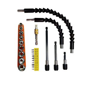 Flexible Drill Bit Extension, 25pcs Screwdriver Drill Bit Extender Set, Flexible Shaft Extension for Drill, Bendable Magnetic Hex Soft Shaft Flexible Screwdriver Kit