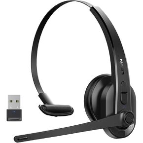 LEVN Wireless Headset with Mic for Work, Bluetooth Headset with Microphone (AI Noise Cancelling), Wireless Headset with Microphone for PC/Computer/Laptop/Work from Home/Office/Call Center/Teams/Zoom in Kuwait