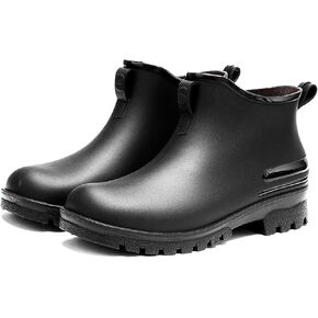 Women's Garden Shoes，Women's rain boots waterproof anti-slipping rainboots for ladies comfortable insoles stylish light ankle rain shoe