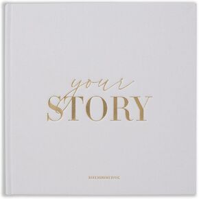 Baby Memory Book New Mom Gift - Your Story - Baby Record Book & Photo Album - Gift for Newborn Baby Boy & Girl, Great For Baby Showers (Cream) in Kuwait