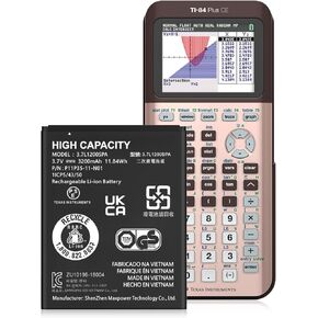 TI-84 Plus CE Battery, 3200mAh Replacement Battery for Texas Instruments TI-84 Plus CE, TI Nspire CX II, TI Nspire CX CAS II, Part No 3.7L1200SPA, New Upgraded P11P35-11-N01 Battery