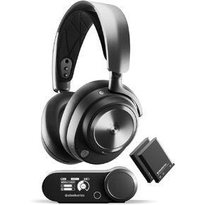 SteelSeries Arctis Nova Pro Wireless Multi-System Gaming Headset - Neodymium Magnetic Drivers - Active Noise Cancellation - Infinity Power System - Gen 2 Mic - PC, PS5, PS4, Switch, Mobile - White