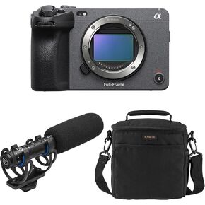 Sony Alpha FX3 Full-Frame Cinema Line Camera Bundle, with Turnstile Multi-Function Super Cardioid Condenser Shotgun Microphone + Shoulder Bag Kit for Digital Video Full Frame Camera