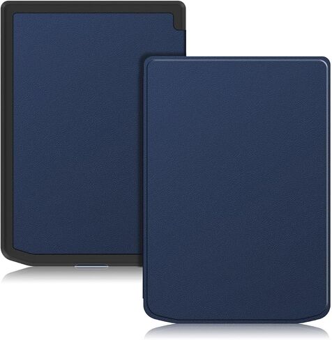 حافظة لجهاز Pocketbook Verse ‎PB629 /Verse Pro PB634 E-Reader 6 بوصة، غطاء قلاب مع وظيفة النوم/الاستيقاظ التلقائي، كحلي in Kuwait