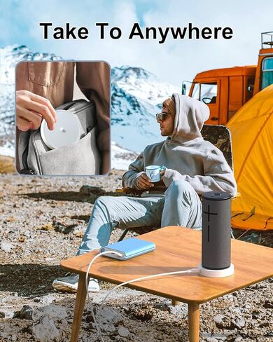 قاعدة شحن متوافقة مع Ultimate Ears UE Boom 3، MEGABOOM 3، Blast & MEGABLAST مكبر صوت بلوتوث لاسلكي محمول مقاوم للماء. (أبيض) in Kuwait