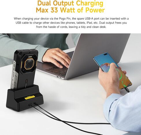 Ulefone Wireless Charger for Ulefone Power Armor 26 Ultra, Desk Charging Dock, Dual Output Charging, 2-in-1 Charger Stand in Saudi Arabia