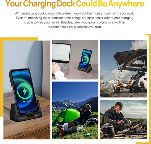 Ulefone Wireless Charger for Ulefone Power Armor 26 Ultra, Desk Charging Dock, Dual Output Charging, 2-in-1 Charger Stand in Saudi Arabia