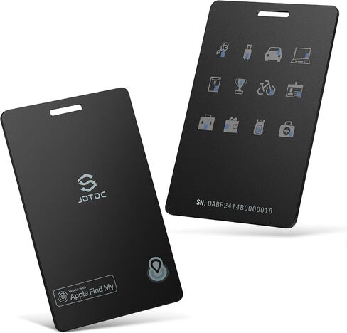 JSL JDTDC MFi Certified Wallet-Tracker-Card, Item-Finder Work with Apple Find My (iOS Only), Thin-Wallet-Finder for Passport,Luggage Wallet and Key Tracker, IP68 Waterproof, 3-Year Battery Life,1 Pack in Saudi Arabia