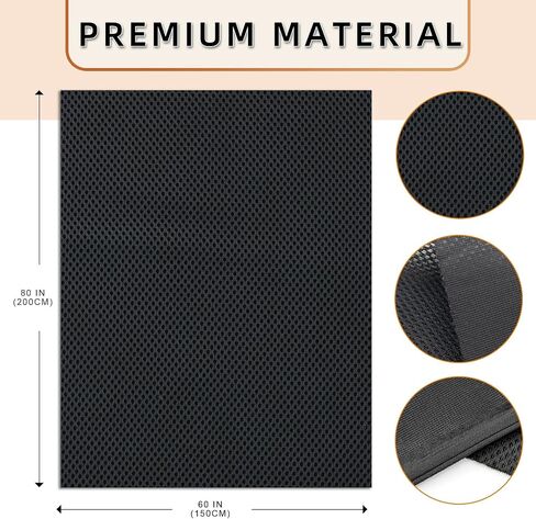 Stereo Mesh Fabric for Speaker Repair 60 x 40 in / 150 x 100 CM - Premium Quality Speaker Grill Cloth for Speaker Restoration and Repair Black in Saudi Arabia