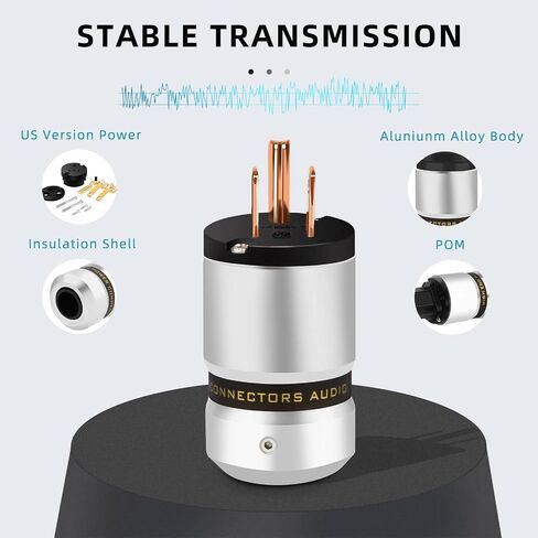 Monosaudio Audio Power Plug 10A/250V 15A/125V Hi-End Power Plug IEC C13 Aluminum Connector Power Connector Audiophile Power Plug for DIY Audiophile Power Cord HiFi Audio Power Cable(Pure Copper) in Saudi Arabia