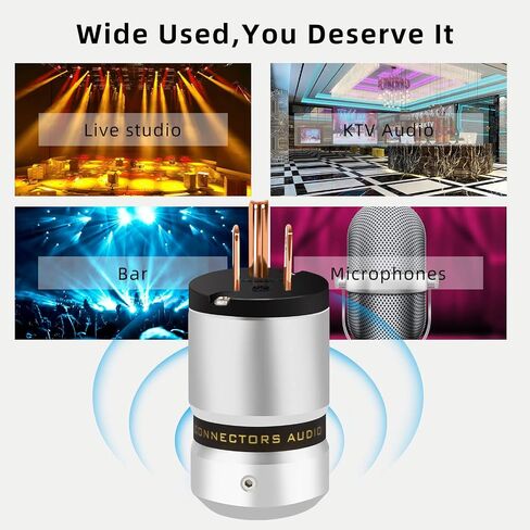 Monosaudio Audio Power Plug 10A/250V 15A/125V Hi-End Power Plug IEC C13 Aluminum Connector Power Connector Audiophile Power Plug for DIY Audiophile Power Cord HiFi Audio Power Cable(Pure Copper) in Saudi Arabia