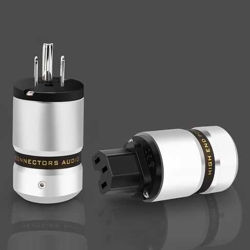 قابس طاقة صوت Monosaudio 10A/250V 15A/125V قابس طاقة عالي النهاية IEC C13 موصل ألومنيوم موصل طاقة قابس طاقة صوتي لسلك الطاقة الصوتي DIY كابل طاقة الصوت HiFi (نحاس نقي) in Kuwait