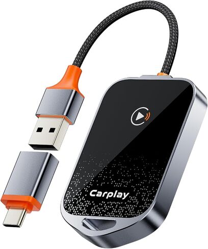 محول CarPlay اللاسلكي لأجهزة Apple - مساعد الطيار الأكثر ذكاءً - تحويل سلس، بدون زمن الوصول، اتصال تلقائي سريع، متوافق مع iOS 10+ (يتطلب CarPlay من المصنع) in Saudi Arabia