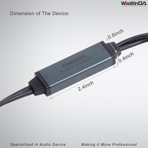 عازل ضوضاء بحلقة أرضية صغيرة، موصلات RCA مطلية بالذهب، فلتر ضوضاء من الألومنيوم للسيارة والمنزل يستخدم في مواقف مختلفة (WDISO-A010-RCA) in Kuwait