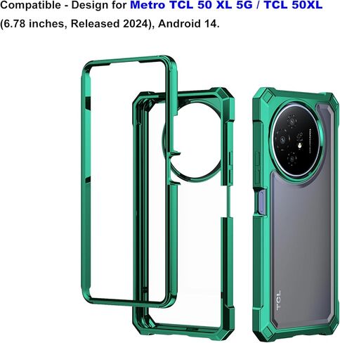 حافظة Ailiber لهاتف TCL 50 XL 5G، شفافة شفافة [مضادة للاصفرار]، مع [واقي شاشة]، ممتص للصدمات بطبقة مزدوجة، [مقاوم للخدش] غطاء هاتف محمول لـ TCL 50 XL-ذهبي in Kuwait