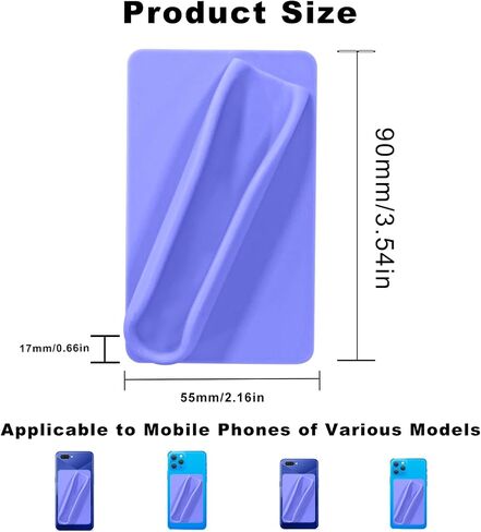 Silicone Lip Holder for Back of Cell Phone Sleeve,Lipstick Lip Glaze Phone Case Back Stick On Holder for iPhone and Android Smartphones(Purple) in Saudi Arabia
