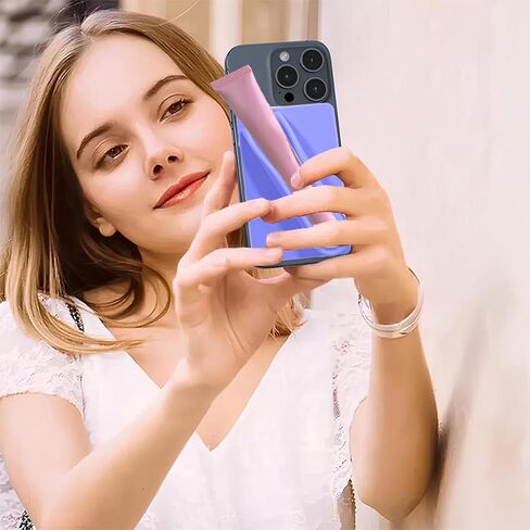 Silicone Lip Holder for Back of Cell Phone Sleeve,Lipstick Lip Glaze Phone Case Back Stick On Holder for iPhone and Android Smartphones(Purple) in Saudi Arabia