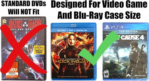 Blu-ray Case and Video Game Case - Bluray DVD Case Holder Organizer for up to 22 Blu Ray or 18 Xbox PS3 PS4 Games - Travel Storage Case for Blue Ray DVD and Video Games with Carry Handle in Saudi Arabia
