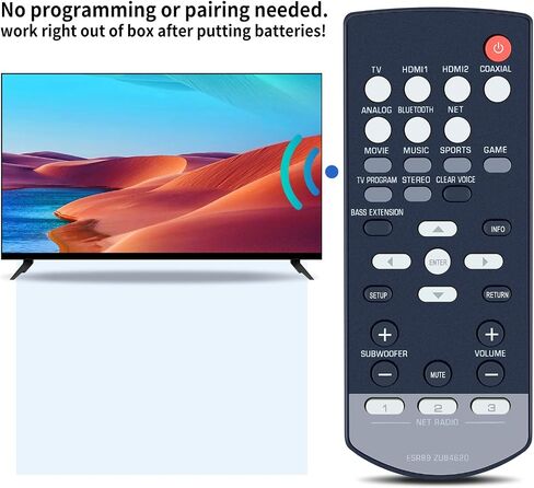 New FSR89 ZU84620 Replacement Remote Control Compatible for Yamaha Home Theater YAS-706 NS-WSW121 YAS-CU706 in Saudi Arabia