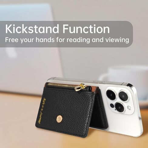 Phone Wallet Stick-On - 3M Adhesive Slim Credit Card Holder for Cell Phone and Case, Compatible with Most Smartphones (Khaki) in Saudi Arabia