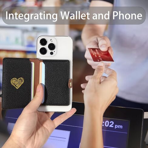 Phone Wallet Stick-On - 3M Adhesive Slim Credit Card Holder for Cell Phone and Case, Compatible with Most Smartphones (Khaki) in Saudi Arabia