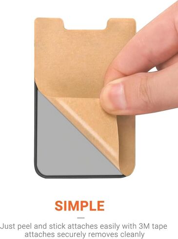 Cell Phone Pocket Self Adhesive Card Holder Stick On Wallet Sleeve with Adhesive RFID Card ID Credit Card ATM Card Holder storage for Phone Android (Blue) in Saudi Arabia