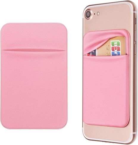 Cell Phone Pocket Self Adhesive Card Holder Stick On Wallet Sleeve with Adhesive RFID Card ID Credit Card ATM Card Holder storage for Phone Android (Blue) in Saudi Arabia