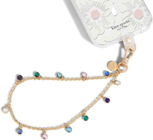 Kate Spade New York Phone Charm - Detachable Cell Phone Lanyard - Dazzle Chain Silver in Saudi Arabia