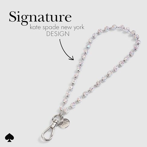 حلية هاتف Kate Spade New York - حبل للهاتف الخلوي قابل للفصل - سلسلة فضية مبهرة in Kuwait