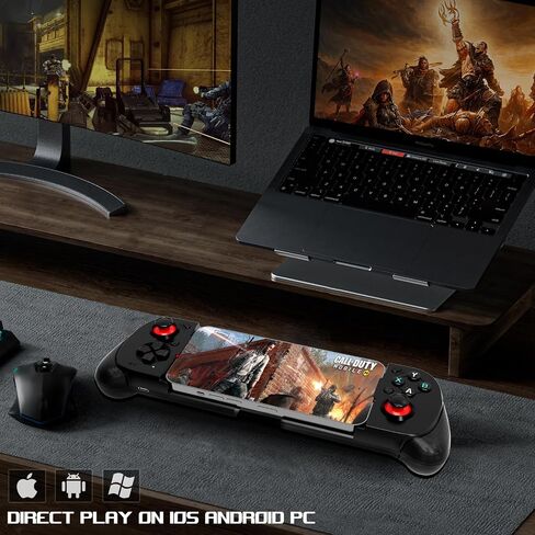 arVin Mobile Gaming Controllrt for iPhone Android with CASE Support, Hall Trigger, Turbo, Wireless Gamepad Joystick Cloud Gaming Controller for Xbox Game Pass/Call of Duty Mobile/Genshin/Roblox/Diablo in Saudi Arabia