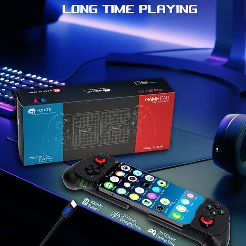 arVin Mobile Gaming Controllrt for iPhone Android with CASE Support, Hall Trigger, Turbo, Wireless Gamepad Joystick Cloud Gaming Controller for Xbox Game Pass/Call of Duty Mobile/Genshin/Roblox/Diablo in Saudi Arabia