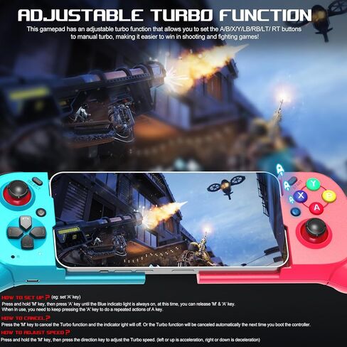 وحدة تحكم في الألعاب المحمولة من arVin لأجهزة iPhone Android مع دعم CASE، ومشغل Hall، وTurbo، ووحدة تحكم الألعاب اللاسلكية عصا التحكم السحابية لأجهزة Xbox Game Pass/Call of Duty Mobile/Genshin/Roblox/Diablo in Kuwait