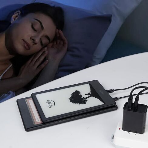 شاحن تابلت سريع بقدرة 15 واط لأجهزة Kindle Fire اللوحية مع كابل USB C وMicro USB بطول 10 أقدام مناسب لجهاز Kindle Paperwhite وAmazon Fire Max 11 وNew Fire HD 7 8 10 11 Plus للأطفال in Kuwait