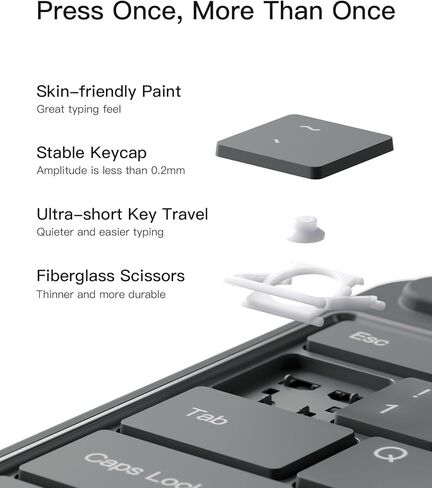 لوحة مفاتيح Inateck Surface Pro 9 مع لوحة لمس، لوحة مفاتيح بلوتوث بإضاءة خلفية 7 ألوان مع حامل قلم، متوافقة مع Surface Pro 9/8/X/10، KB05113 in Kuwait