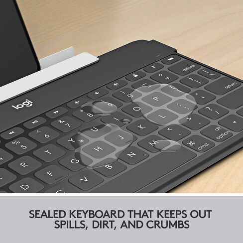Logitech Keys-to-Go Bluetooth Keyboard for Windows and Android - Graphite | Portable Bluetooth tablet, built-in cover, slim & compact, for Windows, Android, Linux, iPad, iPhone, Mac, Apple TV in Kuwait