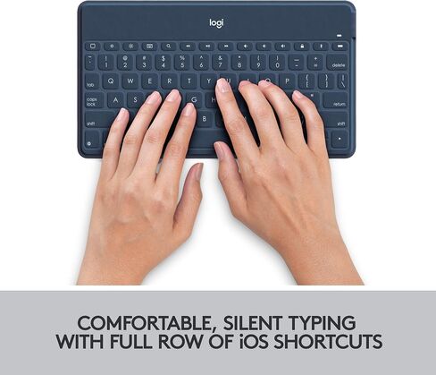 Logitech Keys-to-Go Bluetooth Keyboard for Windows and Android - Graphite | Portable Bluetooth tablet, built-in cover, slim & compact, for Windows, Android, Linux, iPad, iPhone, Mac, Apple TV in Kuwait