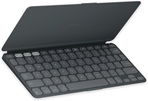 Logitech KEYS-to-GO 2 Portable Bluetooth Tablet Keyboard with Built-in Cover, Slim & Compact Wireless Keyboard for Windows, Android, Linux, iPad, iPhone, Mac, Apple TV - Graphite in Saudi Arabia