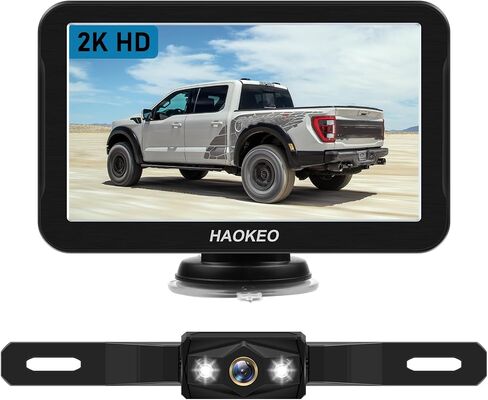 Backup Camera 7 Inch HD 2K-Color Clear Image Night Vision DIY Guide Lines, Rear View Monitor Waterproof LED with On/Off Switch for Car, SUVs, Pickups, RVs Trucks Tractors Bus Semi-Trailers H7 in Saudi Arabia