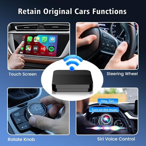 محول CarPlay اللاسلكي، توصيل وتشغيل دونجل لاسلكي لتشغيل السيارة، تحويل السلك إلى لاسلكي دون جهد، متوافق مع CarPlay المدمج في السيارات من 2016 وi-Phone iOS 10+ in Saudi Arabia