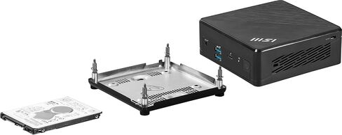 كمبيوتر MSI Cubi 5 Barebones Mini PC: Intel Core i3-1215U، WiFi 6E، BT 5.2، Thunderbolt Type-C، شاشة مزدوجة، موفر للطاقة، أسود: 12M-086BUS in Kuwait