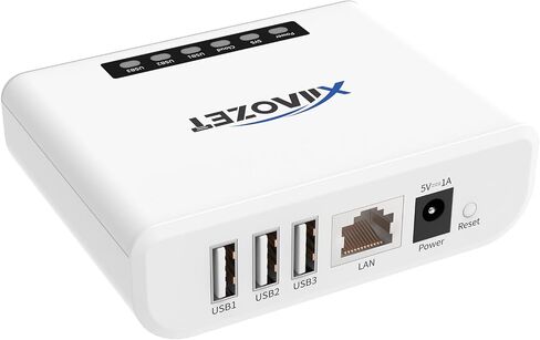 Wireless Print Server, Share a Printer to Multiple Computer with 1 Port USB2.0 Wide Compatibility Convert Printer to Wirelesss Support Ethernet WiFi Connect Network LK100W in Saudi Arabia