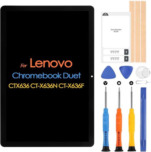 Screen Replacement for Lenovo Chromebook Duet X636 LCD Display CT-X636 CTX636 CT-X636F CT-X636N Digitizer Touch Screen Panel Full Assembly with Free Tools(Black,10.1 inch) in Saudi Arabia